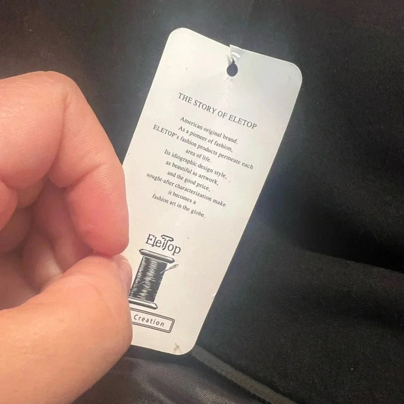 Eletop Wool Blend Peacoat Coat Black NWT Zip Up Hooded Small Winter Fall‎ - Picture 12 of 12